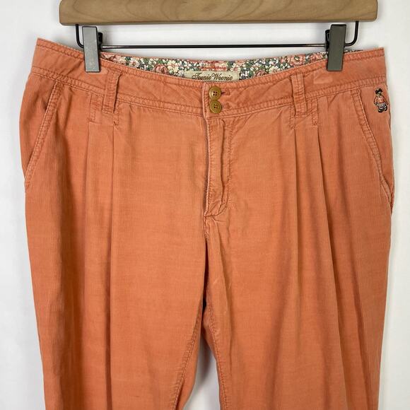 Teenie Weenie | Natural Bear's Garden Pink Corduroy Baggy Embroidered Bear Pants - Picture 2 of 9